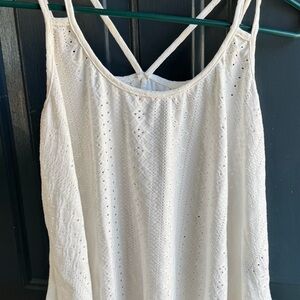 SHEIN White Eyelet Camisole Top